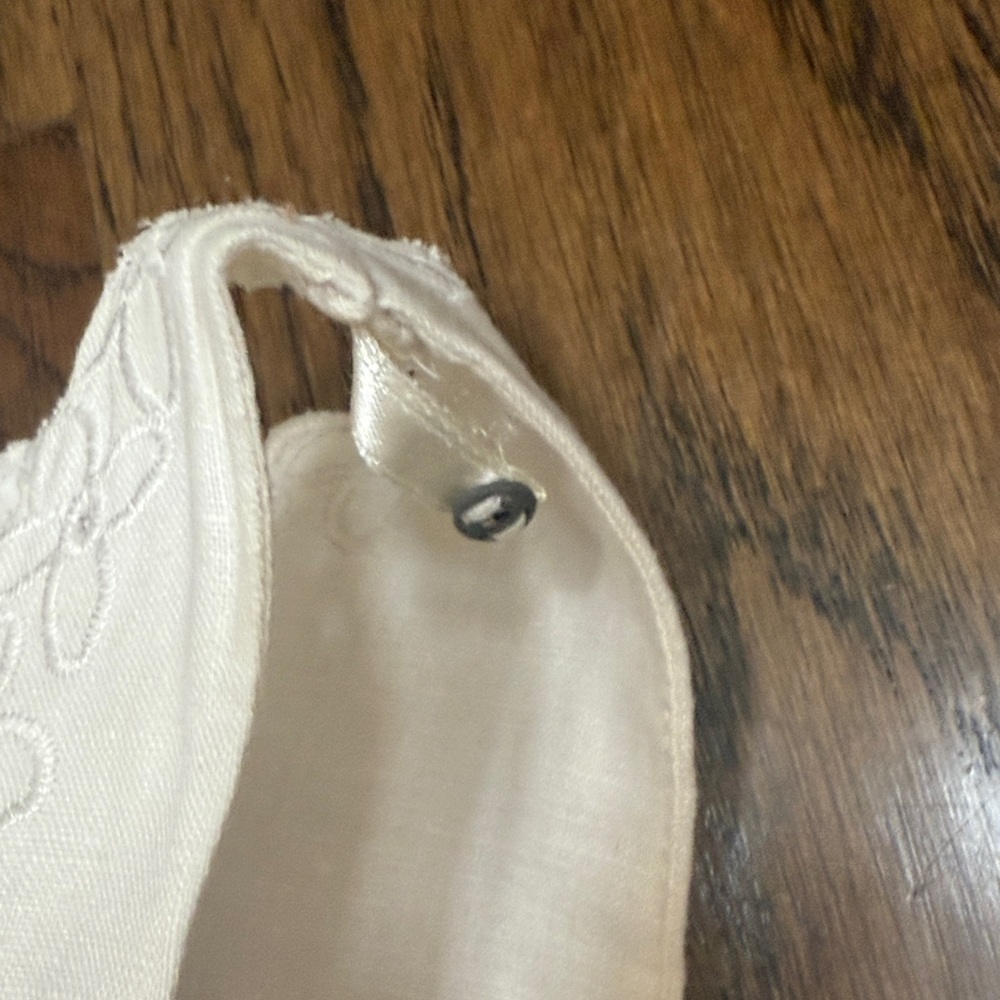 VTG Madison Studio White Linen Sleeveless Midi Dress - Picture 7 of 9